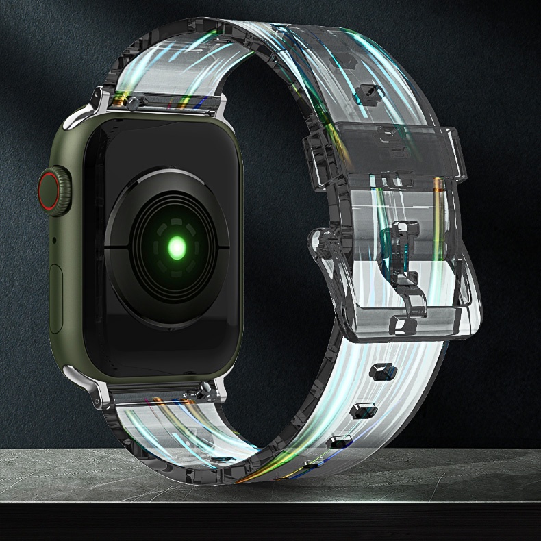 Dây Đeo Trong Suốt Cho Đồng Hồ Thông Minh Apple Watch 7/6/5/4/3/2/1/SE 38mm 40mm 41mm 42mm 44mm 45mm
