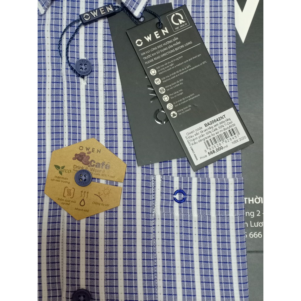 XẢ ÁO LẺ SIZE - Áo sơ mi cộc tay Owen 20642 size 38-39-41