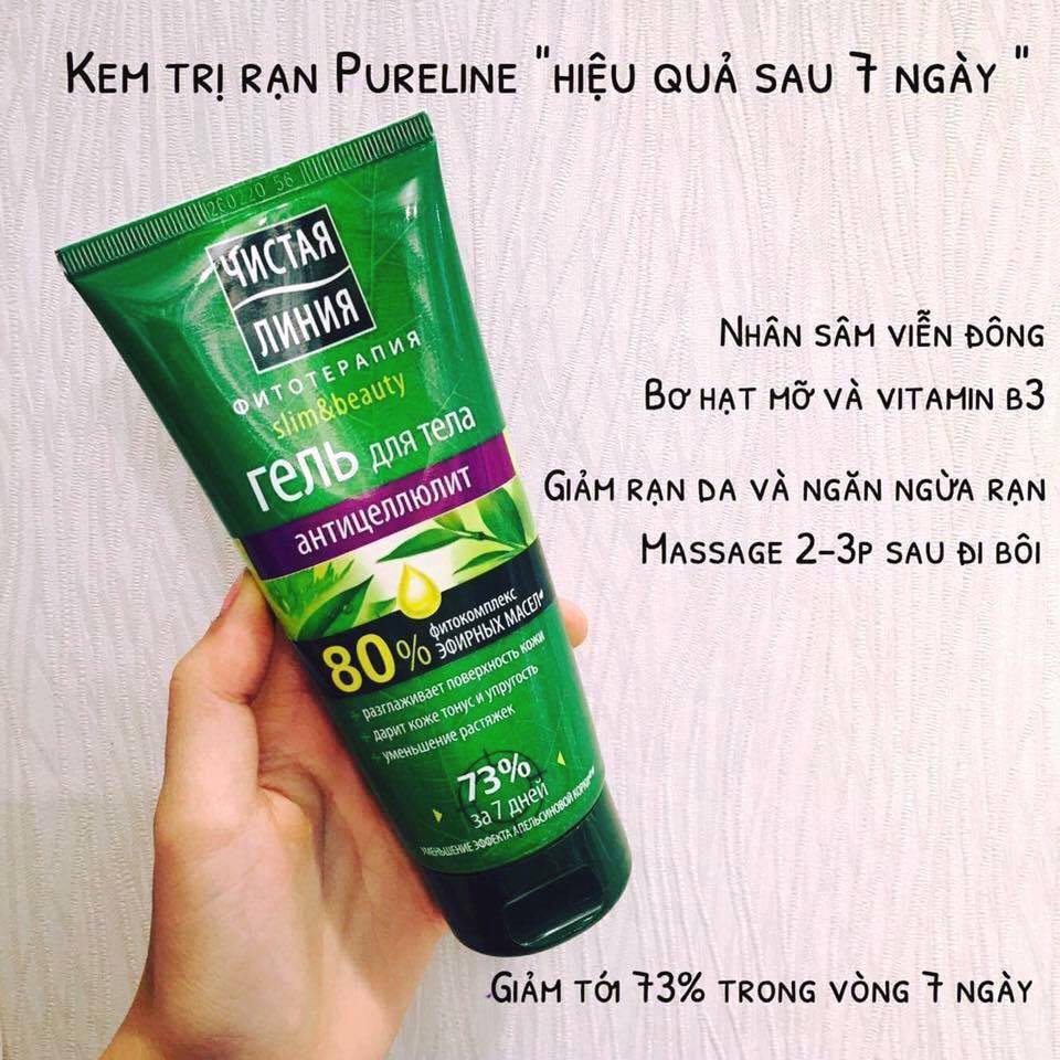 Kem giảm mỡ bụng và rạn da Pure line