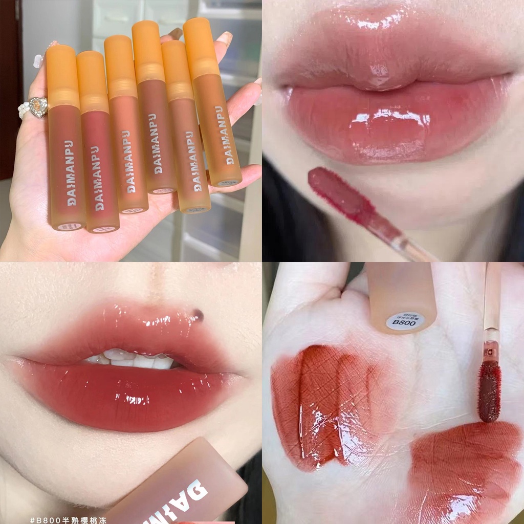 Son Bóng Dạng Thạch Tràm Trà Daimanpu Dưỡng Ẩm Giảm Đường Viền Môi Lâu Trôi Mềm Mịn Như Nước