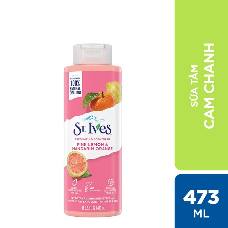 Sữa tắm tẩy da chết dưỡng da St.Ives 473ml/650ml tẩy tế bào chết