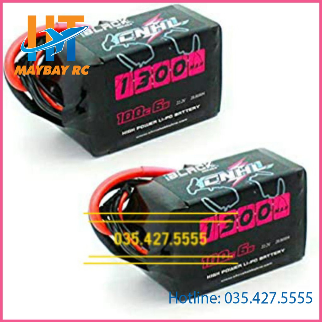 Pin Lipo CNHL Black Series 1300mAh 22.2V 6S 100C For FPV With XT60