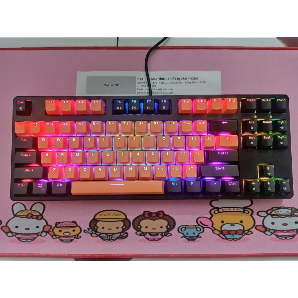 Bàn Phím cơ Edra Ek387L, huano switch, 2 phiên bản là EK387L Rainbow và Ek387L RGB, bảo hành 24 tháng
