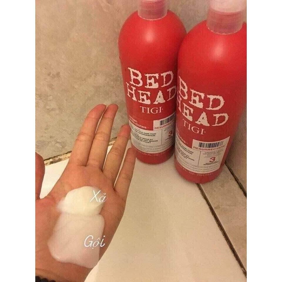 Set Gội Xả Tigi Bed Head Phục Hồi Hư Tổn Tơi Phồng Tóc - Chai 750ml*2