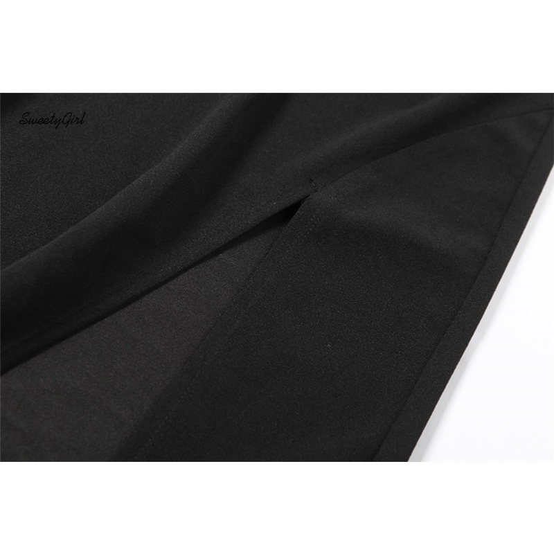 Chân Váy Ôm Xẻ Tà Cao Màu Trơn Quyến Rũ Thời Trang Đường Phố Cho Nữ 2022