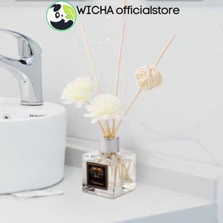 Tinh Dầu Thơm Thiên Nhiên WICHA 50ml Để Phòng Que Gỗ Tự Khuếch Tán Thanh Lọc Khử Mùi Không Khí KT01