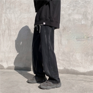 Quần Jeans Đen Dáng Dài Phong Cách Hip Hop Đường Phố Size S-3Xl