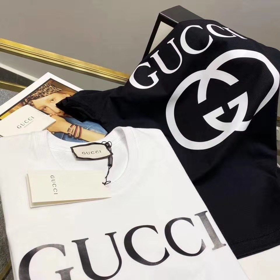 Áo Thun Tay Ngắn In Chữ Gucci Trẻ Trung Hợp Thời Trang
