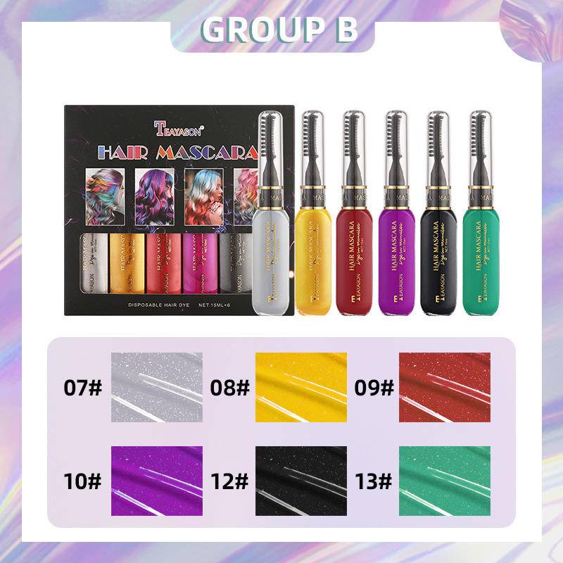 Set 6 Kem Nhuộm Tóc Tạm Thời Không Độc Hại An Toàn Cho Sức Khỏe