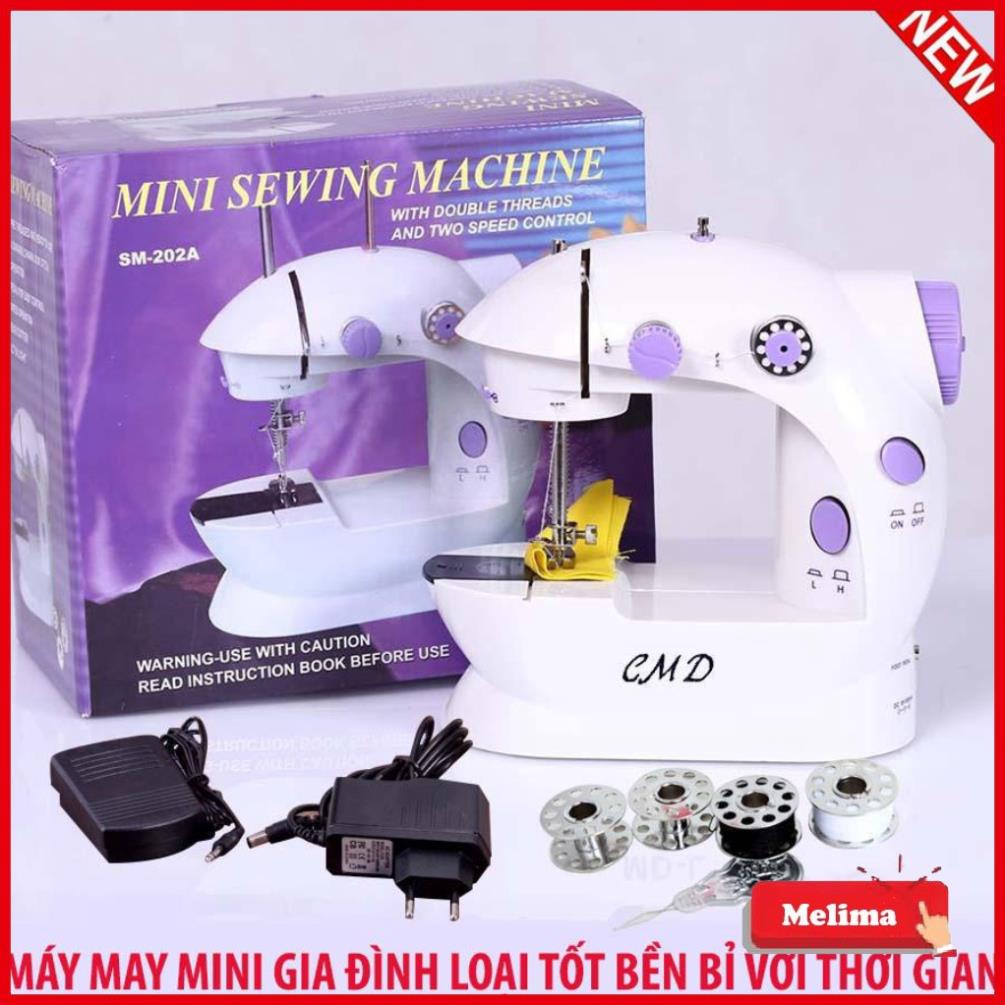 Máy Khâu Mini [Bảo hành 03 Tháng] Có Đèn Thiết Kế Nhỏ Gọn Tiện Dụng Dùng Cho Gia Đình, chạy đường may đều, Melima