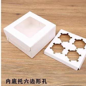 Hộp cupcake 4 lỗ (10hop) 7.5*16*16cm