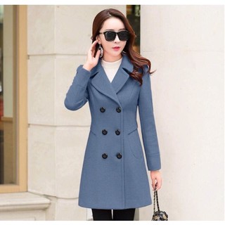 [LH7117] Áo khoác dạ cổ vest 6 nút thời trang