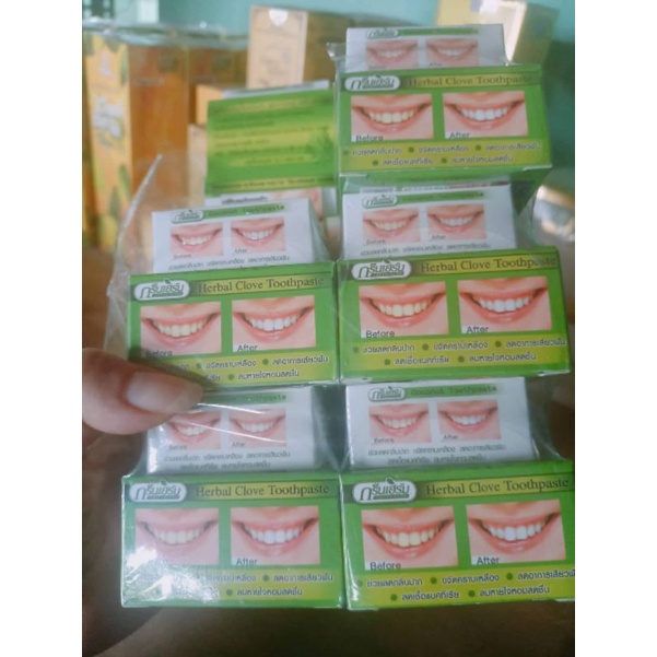 cao trắng răng GREEN HERB Thái Lan 25g tặng hũ nhỏ 10g( cam kết chính hãng 100%)