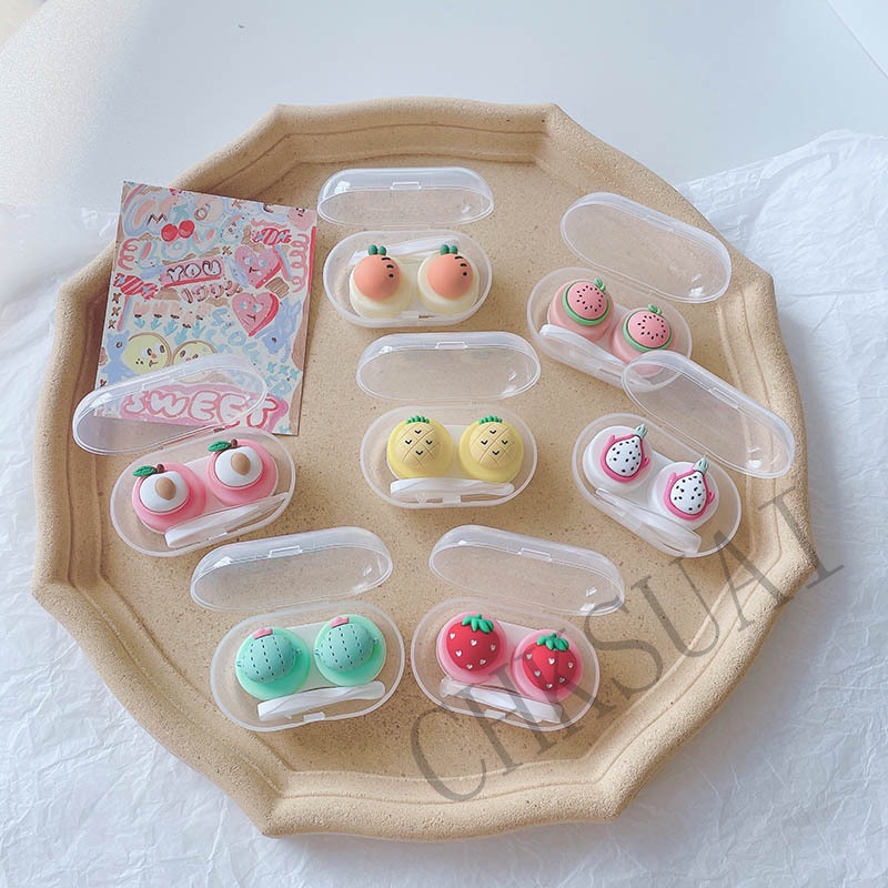 Hộp đựng kính áp tròng Sweet mint hình trái cây xinh xắn