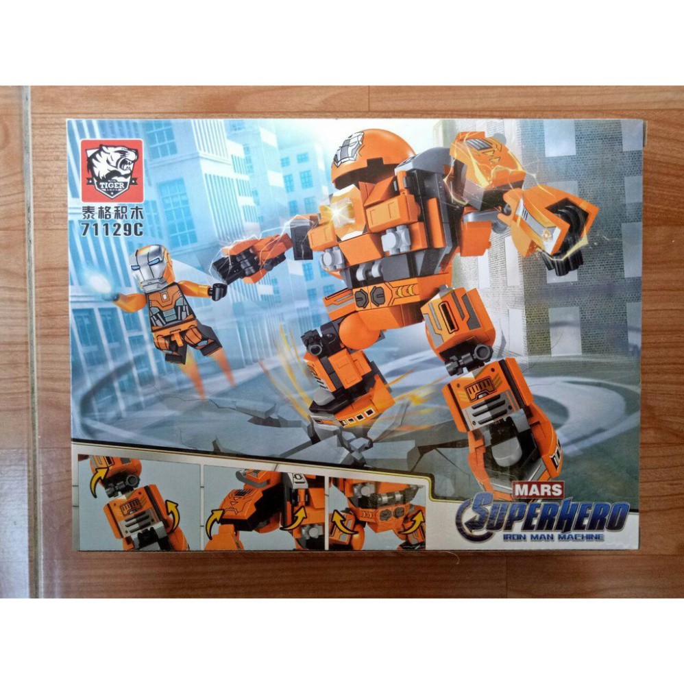 Lắp ráp xếp hình Lego siêu anh hùng 71129 : Các bộ giáp của người sắt warmachine