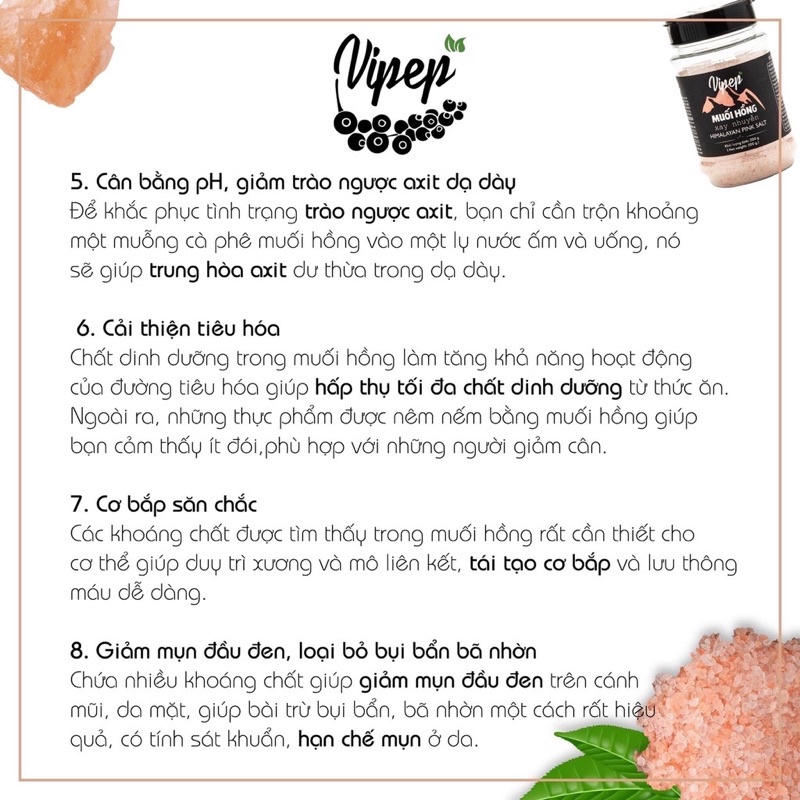 Muối Hồng Himalaya Vippep Xay Nhuyễn 200g
