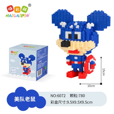 Mô Hình Đồ Chơi Lắp Ráp Lego Nhân Vật Hoạt Hình Truyện Tranh Chuột Mickey Và Vịt Donald Mario Kitty Pikachu Khủng Long