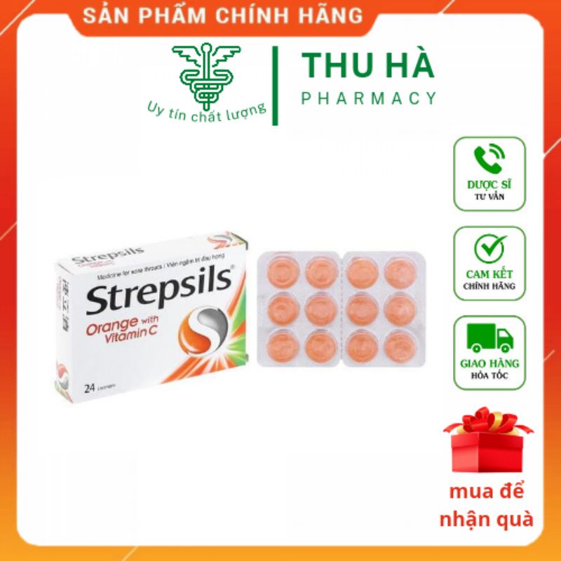 Strepsil Viên ngậm Thái Giúp giảm đau họng , rát họng đủ vị hộp 24 viên