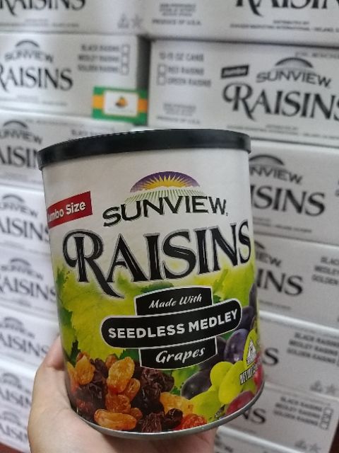 [Tổng kho] Nho khô Raisins Mỹ Jumbo size mix 4 loại nho của Sunview - Tiệm Gà Con - Nho khô xịn giá tốt nhất Tết 2021