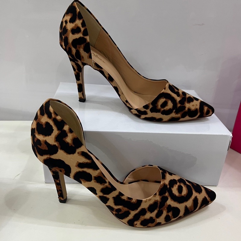 Giày cao gót khoét eo hoạ tiết da beo thời trang nữ sành điệu, đủ size TT185