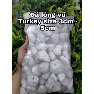 Đá Lông Vũ Turkey 3-5cm (1Kg) - Đá Nham Thạch Trắng Vật Liệu Lọc Hồ Cá