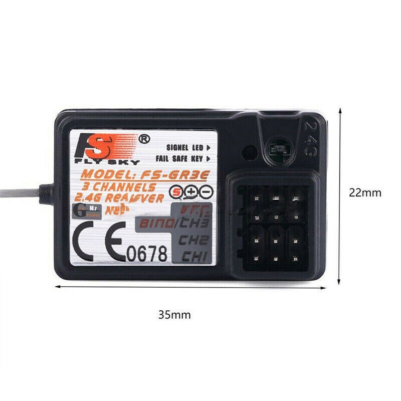 Colorfulswallowfly FS-GR3E Flysky Upgraded 3 Channel 2.4G Receiver GT3B GR3C Fr RC Car Truck Boat CSF