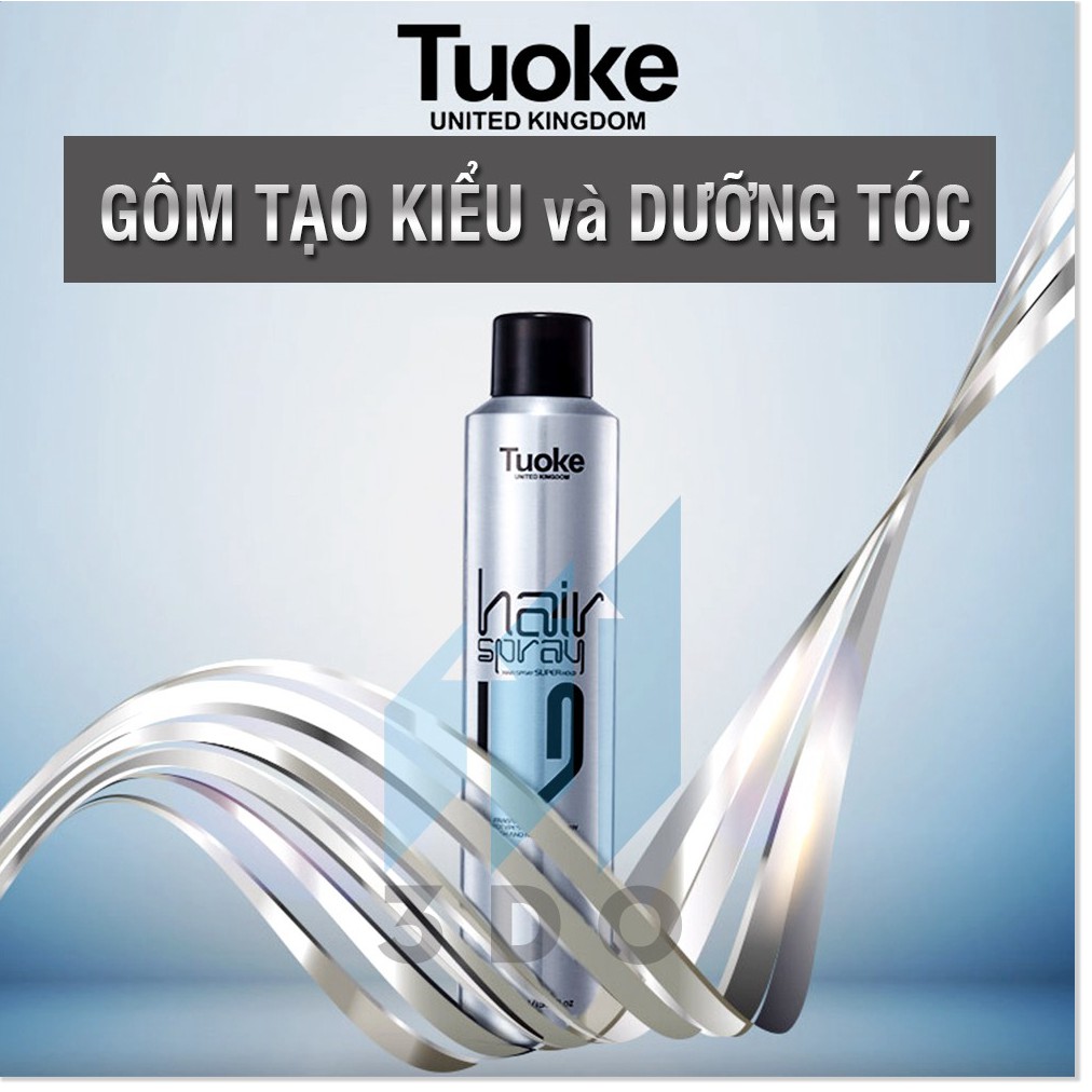 Gôm xịt tóc nam và nữ  giữ nếp lâu, tạo kiểu dễ, chính hãng Tuoke 420ml 3DO