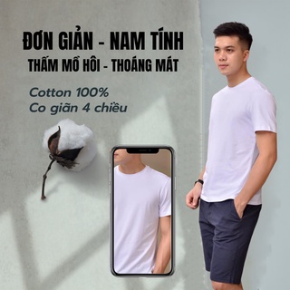 Áo Thun nam Easic White Nổi Bật l Cotton 100% l Co Giãn 4 Chiều