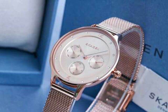 Đồng hồ skagen nữ size 36mm dây kim loại