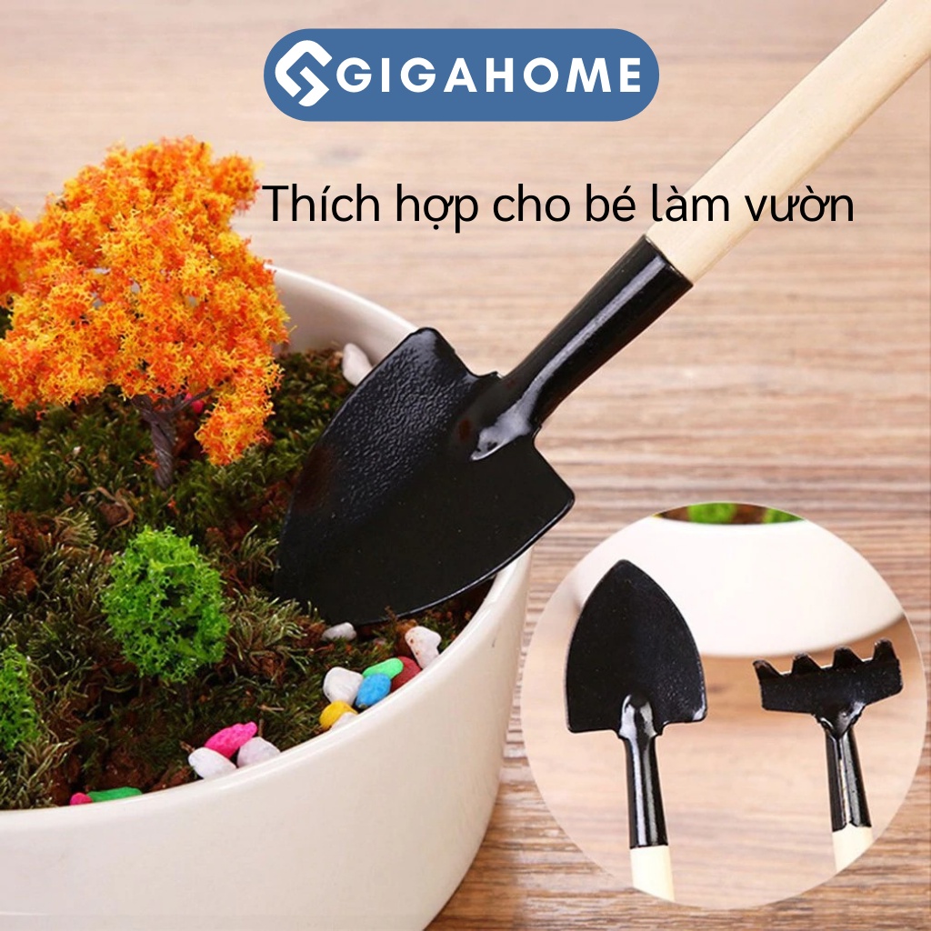 Bộ 3 Món Dụng Cụ Làm Vườn Mini GIGAHOME Trồn Cây Cảnh, Sen Đá Tiện Dụng 4221