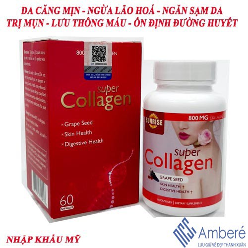 Collagen Viên uống Super Collagen viên uống đẹp da mờ nám chống lão hóa nhập khẩu chính hãng Mỹ