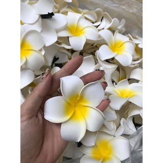 Sẵn hàng combo 100 hoa sứ cài tóc đi biển size 7 cm