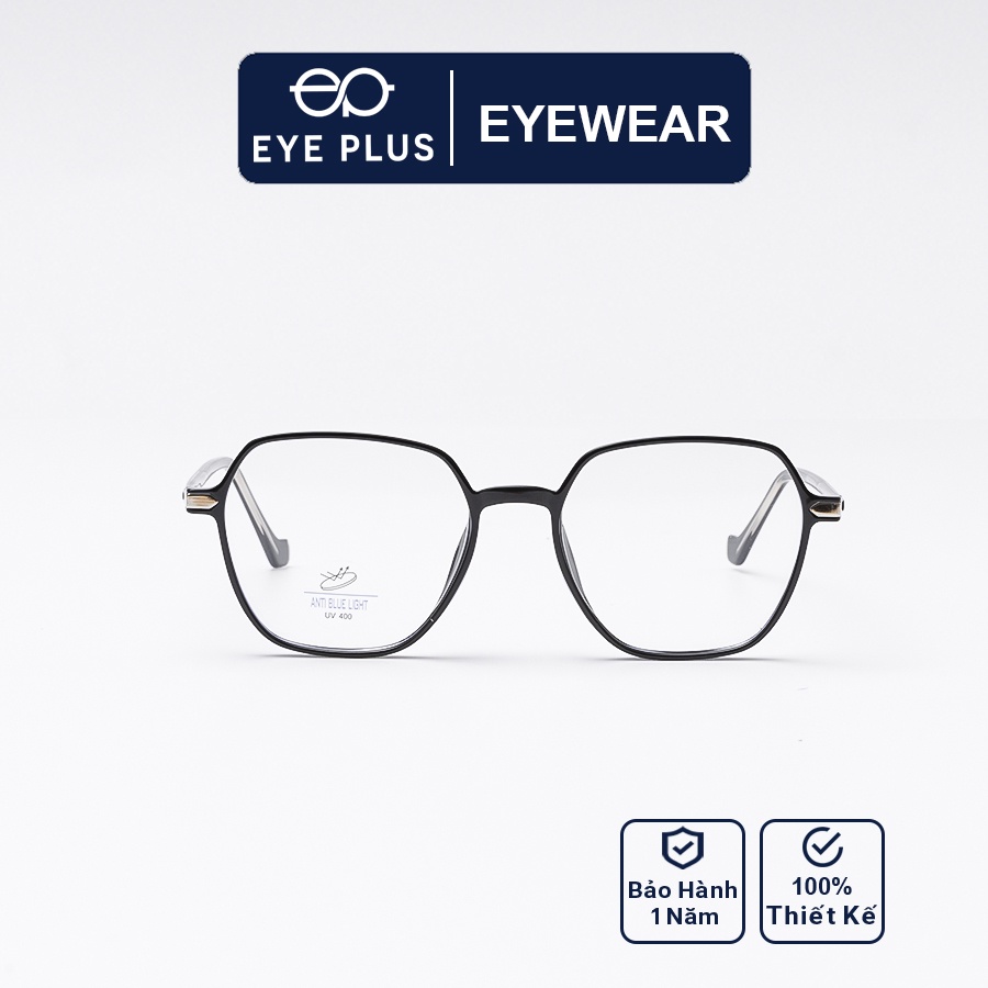 Gọng kính cận nam nữ thời trang Eye Plus lục giác hot trend N240-8306