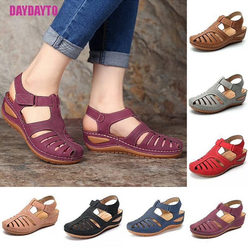 Giày sandal thiết kế đục lỗ hỗ trợ điều chỉnh dáng bàn chân thời trang mùa hè cho nữ