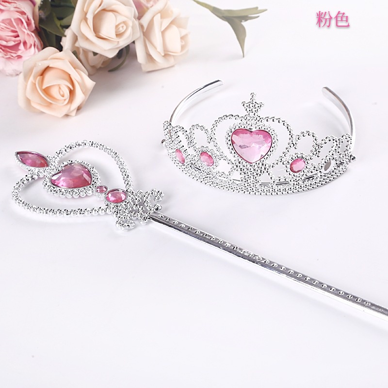 Trâm cài tóc và cài tóc phối hình vương miện kiểu Nữ Hoàng Băng Giá cho bé gái