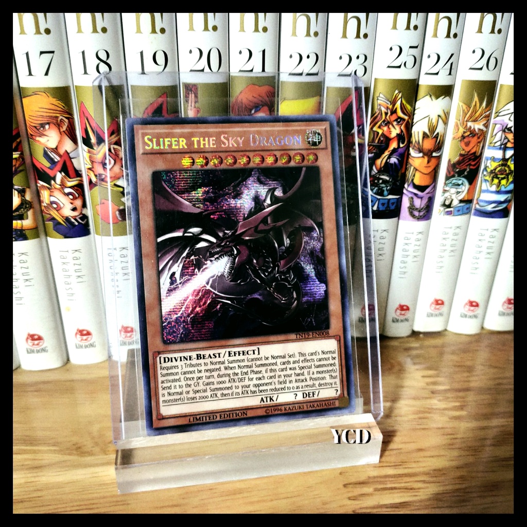 Thẻ bài yugioh chính hãng thần Osiris - Slifer the Sky Dragon (Alternate art) – Prismatic Secret Rare