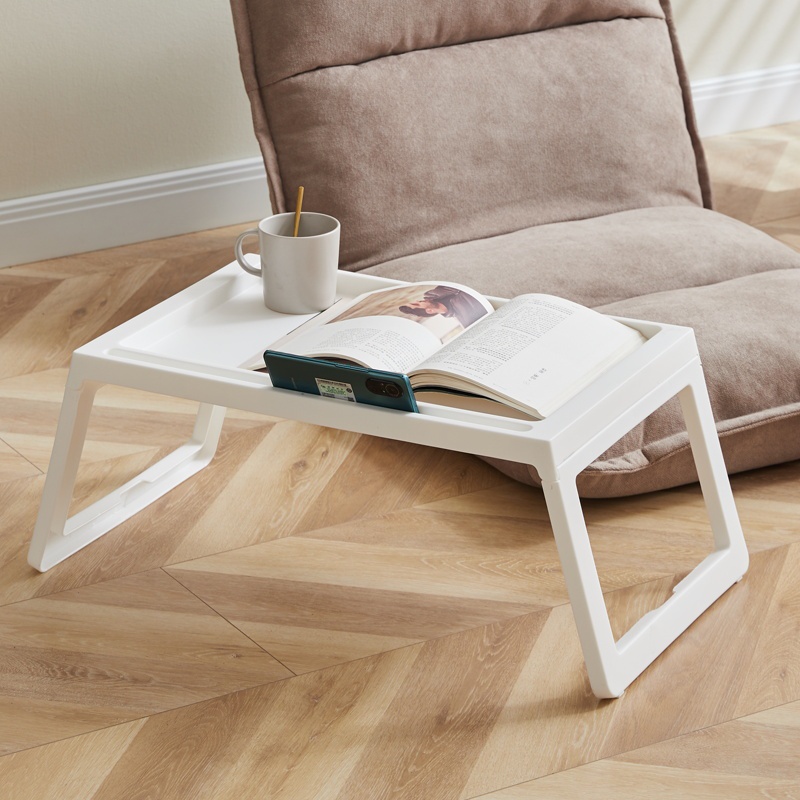 Bàn học/ làm việc trên giường để laptop có khe giữ điện thoại nhỏ gọn nhẹ có thể gấp lại