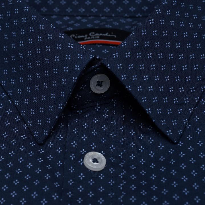 [Hàng có sẵn] - Áo sơ mi nam ngắn tay Pierre Cardin sao nhí chữ xanh | BigBuy360 - bigbuy360.vn