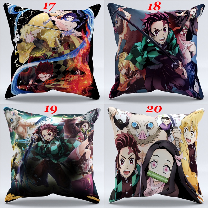 Vỏ Gối Đơn In Hình Demon Slayer Bằng Polyester Trang Trí Nhà Cửa/Xe Hơi