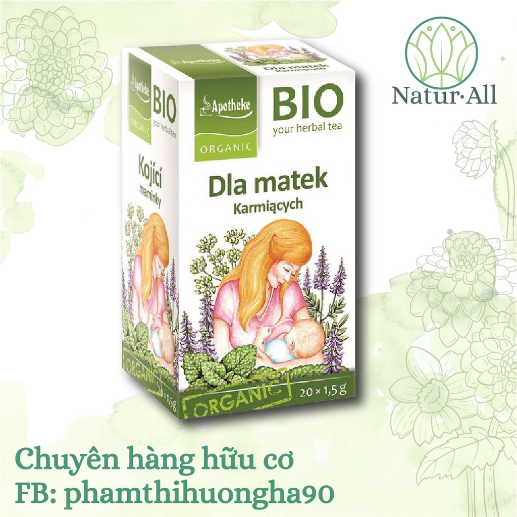 Trà lợi sữa hữu cơ Apotheke cho mẹ bầu hộp 20 gói