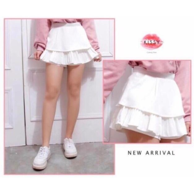 CHÂN VÁY 2 TẦNG DẬP LY KHÓA LỆ 3 MÀU ĐEN/TRẮNG/HỒNG THỜI TRANG BANAMO FASHION CHÂN VÁY 2 TẦNG DẬP LY 537 | BigBuy360 - bigbuy360.vn