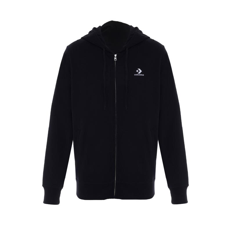 Áo Converse Men's Embroidered Star Chevron French Terry Full Zip Hoodie - Converse Black