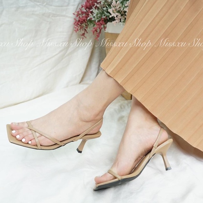 Giày sandal nữ xỏ ngón quai sau 5cm thời trang MYSS - SD91