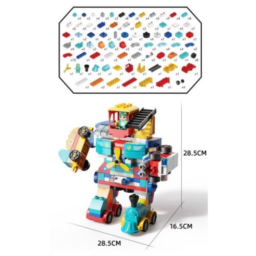 Lego Duplo 195 chi tiết lắp ghép người máy biến hình, ô tô, máy bay. Giúp bé rèn luyện tư duy và trí thông minh
