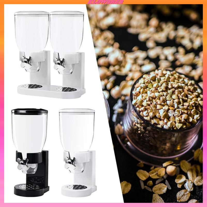 Bình đựng ngũ cốc màu trắng hai lớp tiện dụng