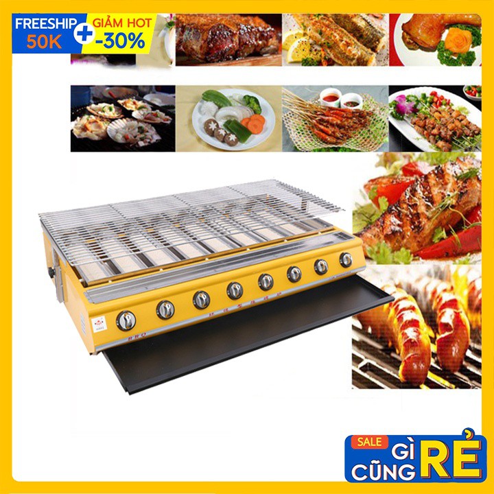 Bếp nướng BBQ, nướng hải sản bằng Gas 8 đầu đốt lớn ETON ET-K288