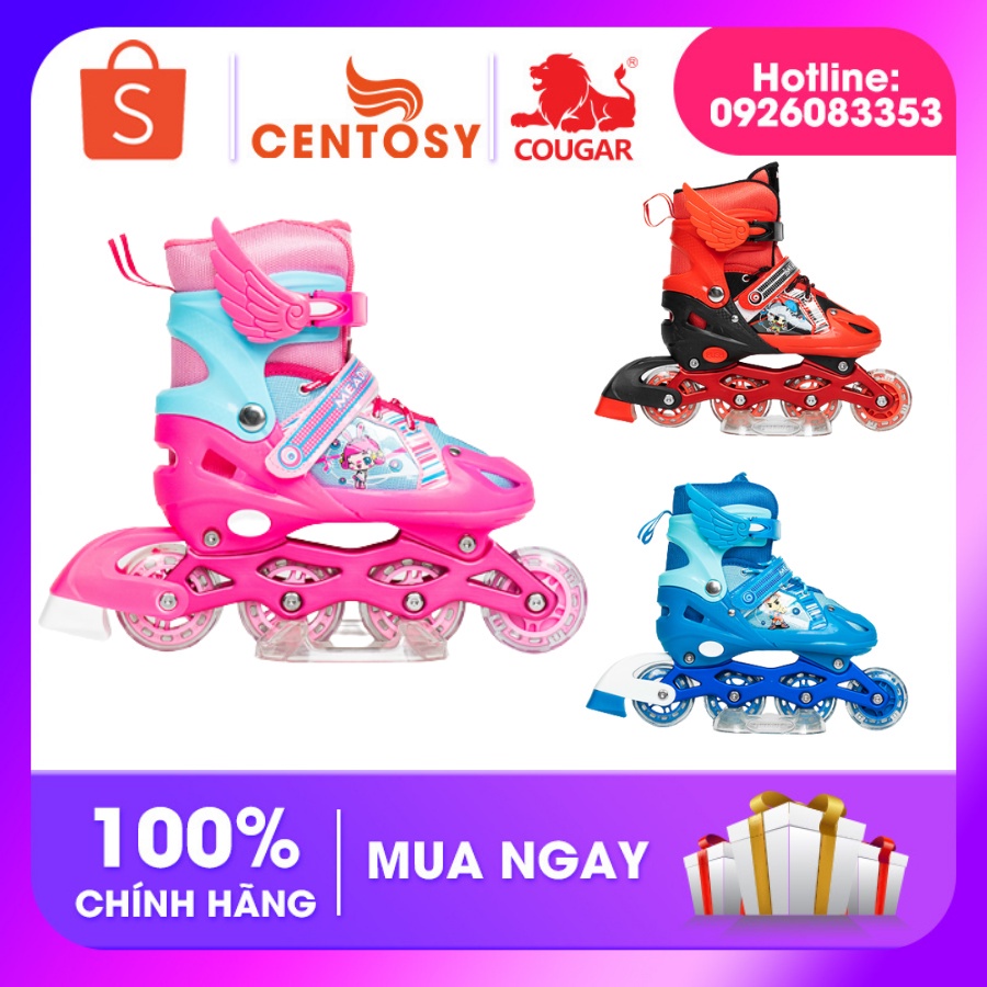 ☍Giày Trượt Patin Trẻ Em MEASIN Chính Hãng, Batin Có Bánh Đèn Phát Sáng, 3 Màu Cho Bé Lựa Chọn