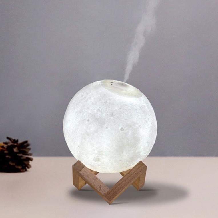 Đen Ngủ Xông Tinh Dầu Hình trụ tròn | Máy Phun Sương Tinh Dầu Mặt Trăng Thanh Lọc  Không Khí ,giảm căng thăng