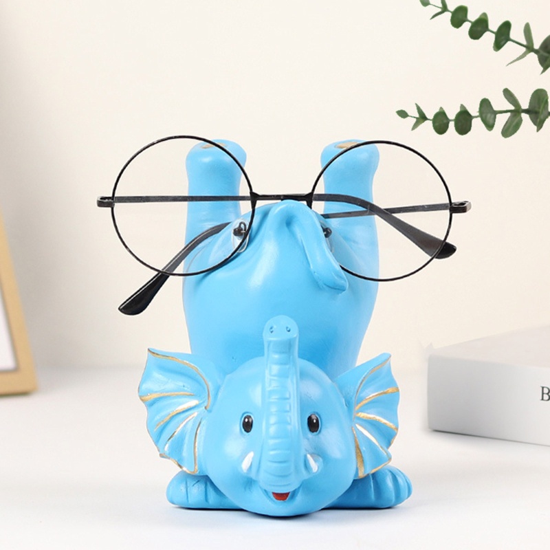 Đồ trang trí Chú Voi Bằng Resin Dễ Thương Dùng Trang Trí Mắt Kính