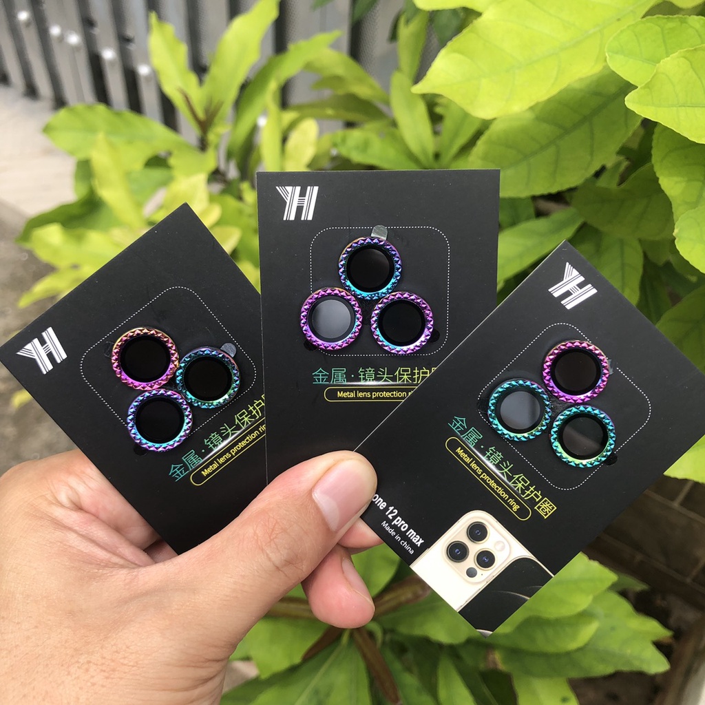 Bộ Vòng Bảo Vệ Camera iPhone 12, 12Pro, 12Pro Max - TITAN Phay Kim Cương Siêu Xin Xò - Cực Phẩm 2021
